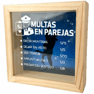 Alcancía personalizada | Multas en parejas